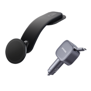 Anker Nano 75W Car Charger and Anker Nano Car Mount (Magnetic, Detachable Pad)