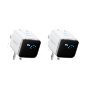 Anker Nano Charger (45W, Smart Display, 180° Foldable, 2-Pack)