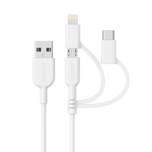 Anker 321 USB-A to Lightning Cable (3 ft 3-in-1)