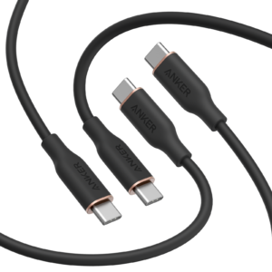 Anker 643 USB-C to USB-C Cable (Flow, Silicone, 240W, 2-Pack, Midnight Black)