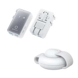 Anker MagGo Wireless Charging Station (3-in-1, Foldable Pad) and Anker Nano Travel Adapter (5-in-1, 20W, 1-Pack)